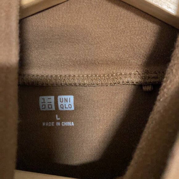UNIQLO Long-Sleeve Turtleneck Women's Brown Shirt Size L - Picture 9 of 10